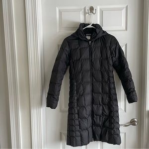 Long black Patagonia down parka